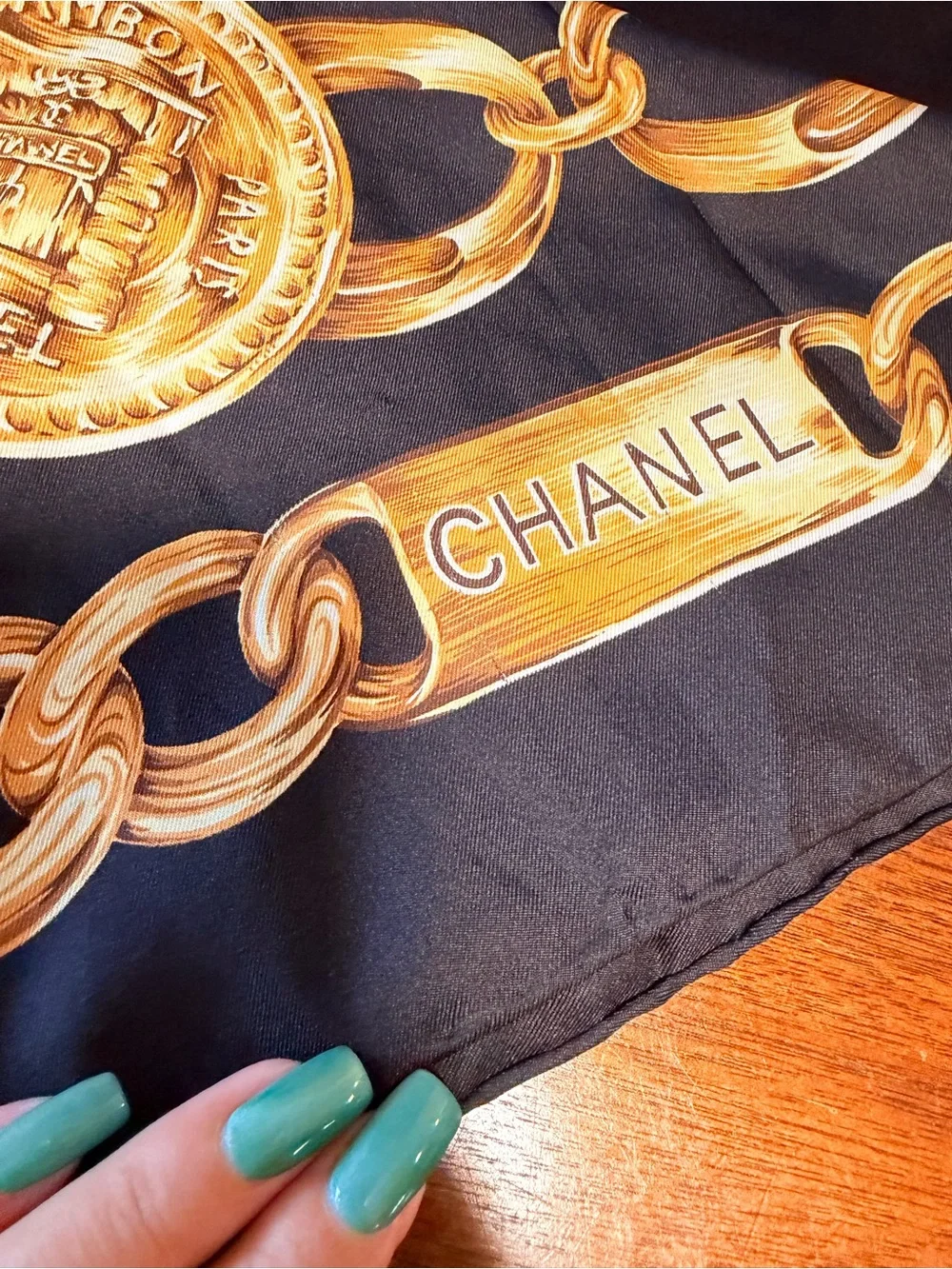Vintage Chanel Rue 31 Cambon Silk Scarf